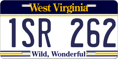 WV license plate 1SR262