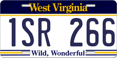 WV license plate 1SR266