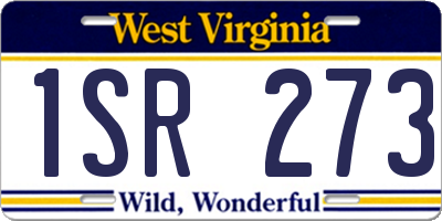 WV license plate 1SR273
