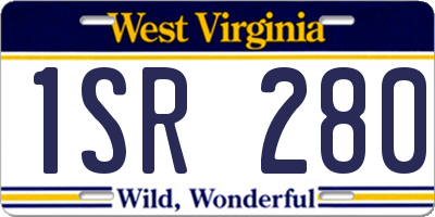 WV license plate 1SR280