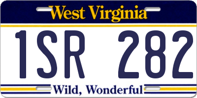 WV license plate 1SR282