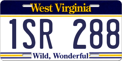 WV license plate 1SR288