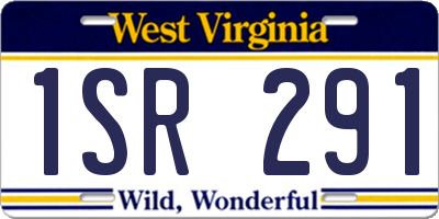 WV license plate 1SR291