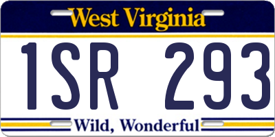 WV license plate 1SR293