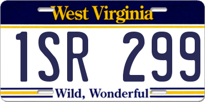 WV license plate 1SR299