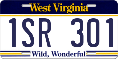 WV license plate 1SR301