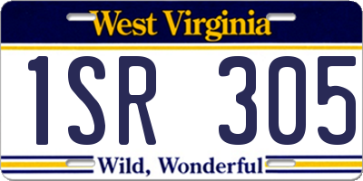 WV license plate 1SR305