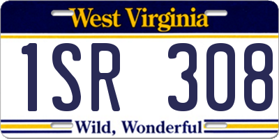 WV license plate 1SR308