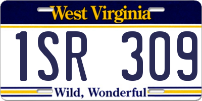WV license plate 1SR309