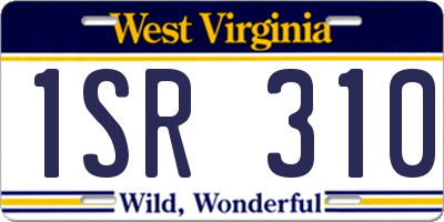 WV license plate 1SR310