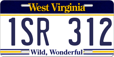 WV license plate 1SR312