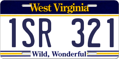 WV license plate 1SR321