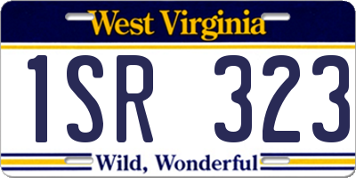 WV license plate 1SR323