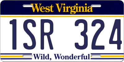 WV license plate 1SR324
