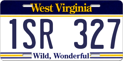 WV license plate 1SR327