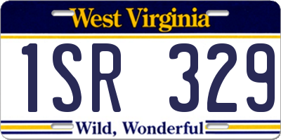 WV license plate 1SR329