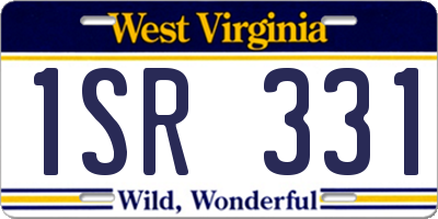 WV license plate 1SR331