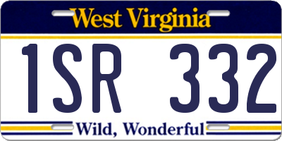 WV license plate 1SR332