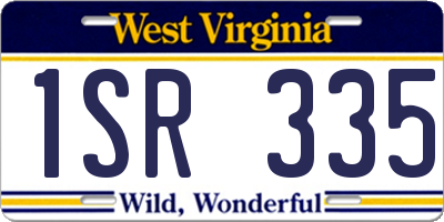 WV license plate 1SR335