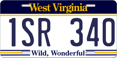 WV license plate 1SR340
