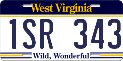 WV license plate 1SR343