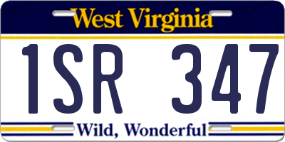 WV license plate 1SR347