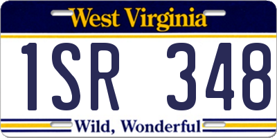 WV license plate 1SR348