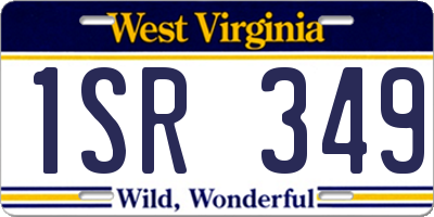 WV license plate 1SR349