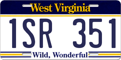 WV license plate 1SR351