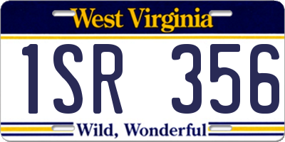 WV license plate 1SR356