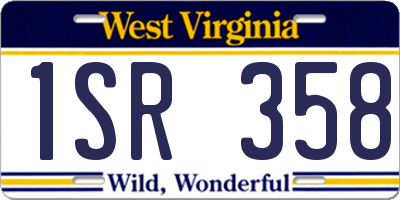 WV license plate 1SR358