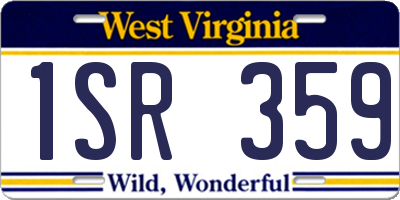 WV license plate 1SR359