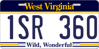 WV license plate 1SR360