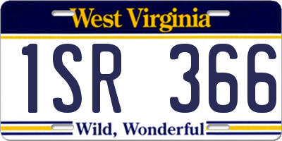 WV license plate 1SR366