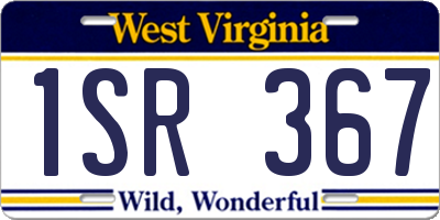 WV license plate 1SR367