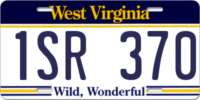 WV license plate 1SR370