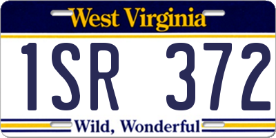 WV license plate 1SR372