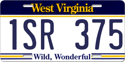 WV license plate 1SR375