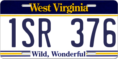 WV license plate 1SR376