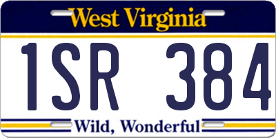 WV license plate 1SR384