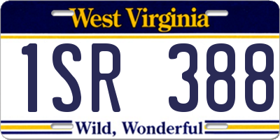 WV license plate 1SR388