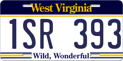 WV license plate 1SR393