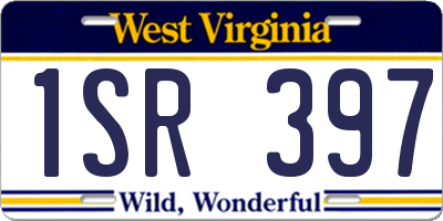 WV license plate 1SR397