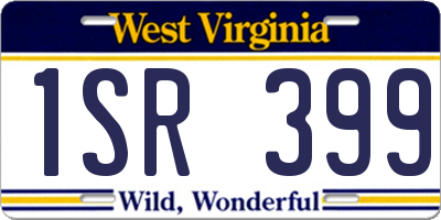 WV license plate 1SR399