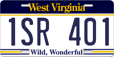 WV license plate 1SR401