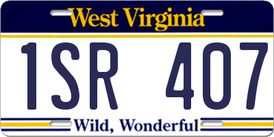 WV license plate 1SR407