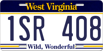 WV license plate 1SR408