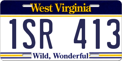 WV license plate 1SR413
