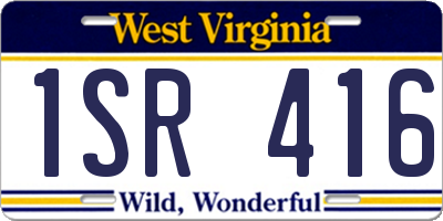 WV license plate 1SR416