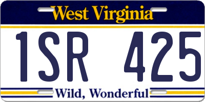 WV license plate 1SR425